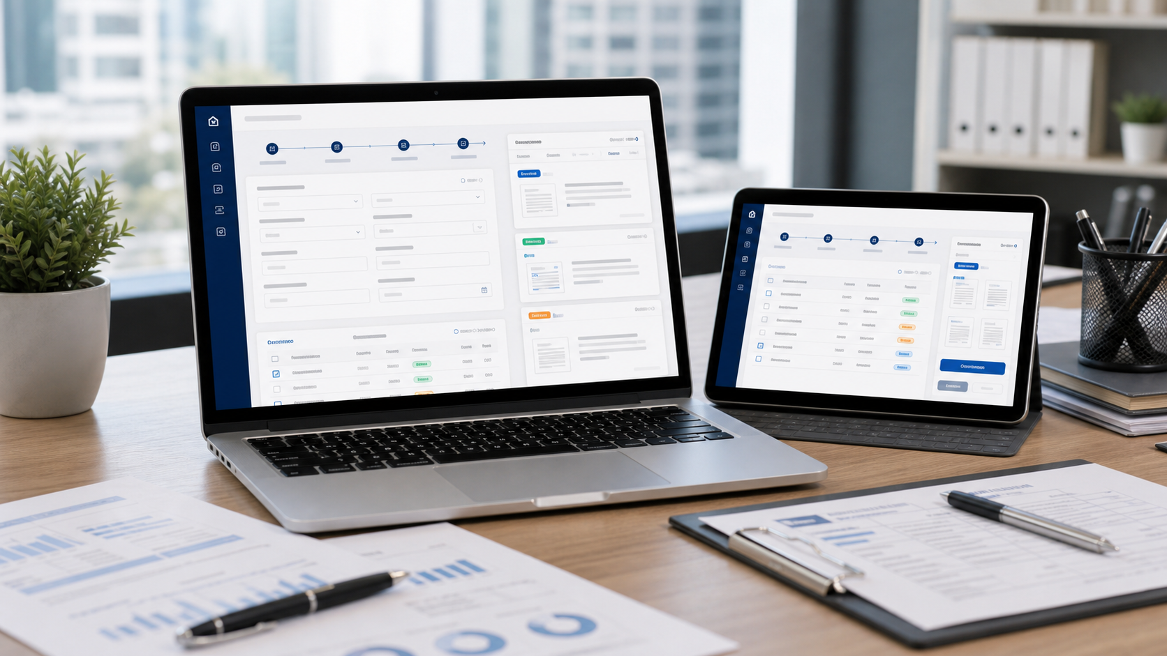 ตัวอย่าง e-Form และระบบอนุมัติบนหน้าจอคอมพิวเตอร์